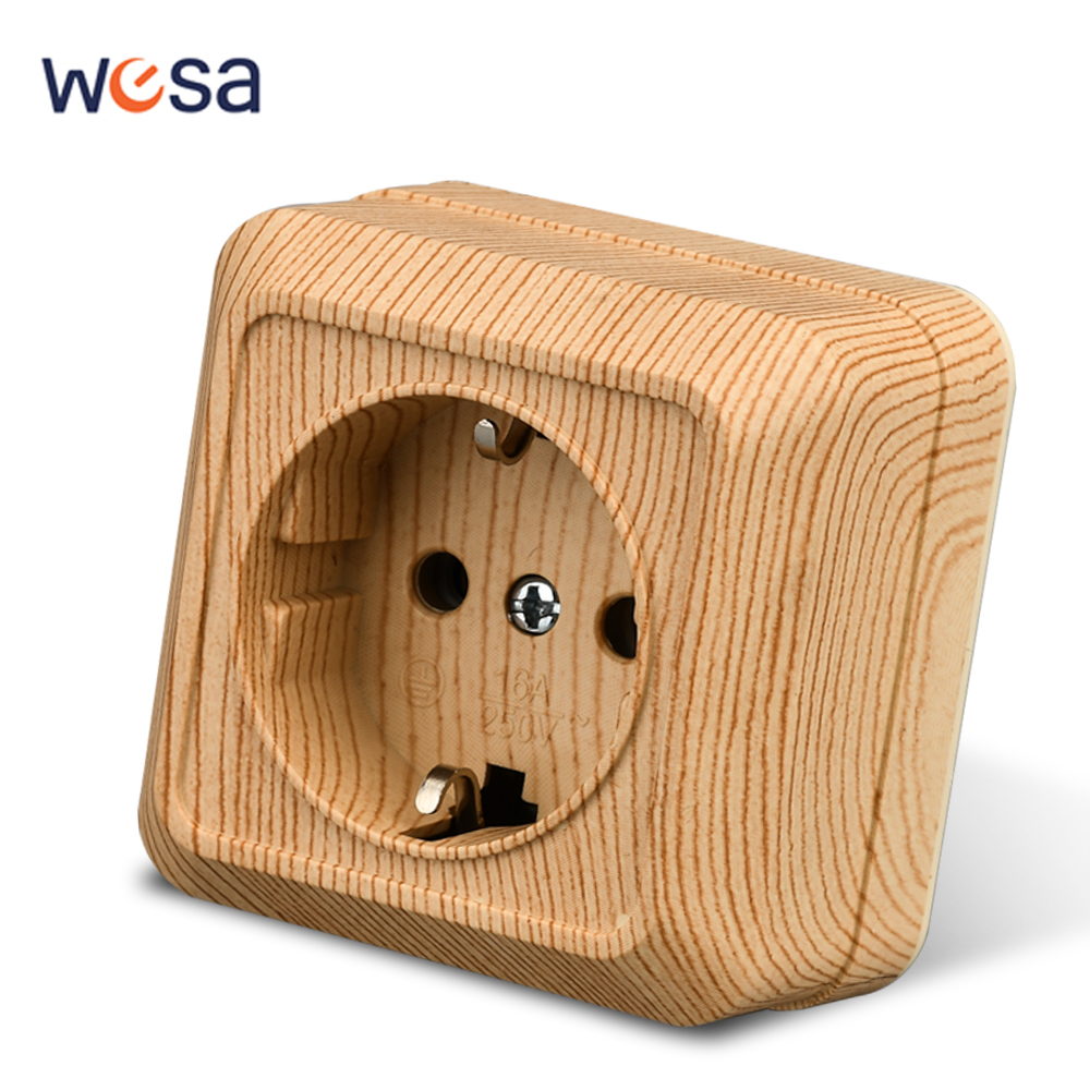 Outdoor Power Parts - WESA Wood Wall Surface Socket Plug