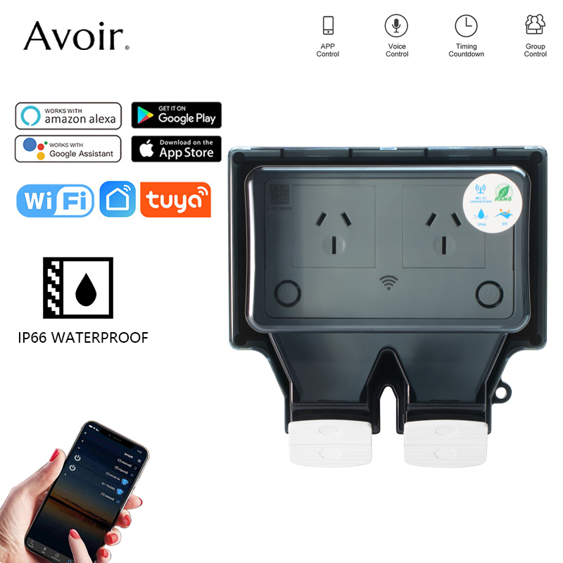 Outdoor Power Quincy - Avoir Tuya Wifi Waterproof Electrical Socket