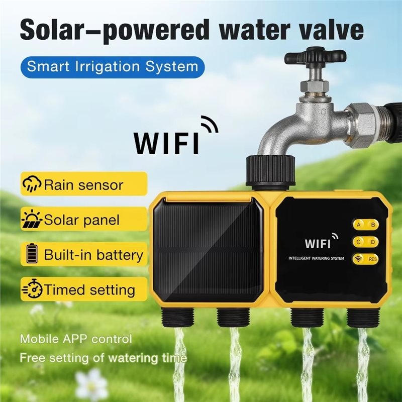 AB08-Solar Powered 4 Zone WIFI - Power Zone Outdoor Timer review and price