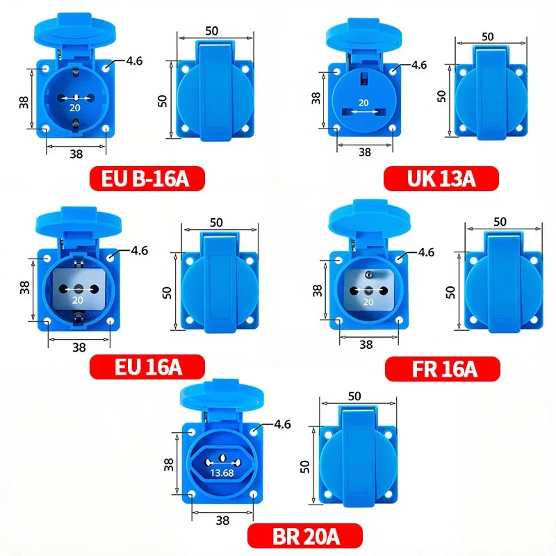 IP54 16A Waterproof Industrial - Outdoor Power Parts review and price