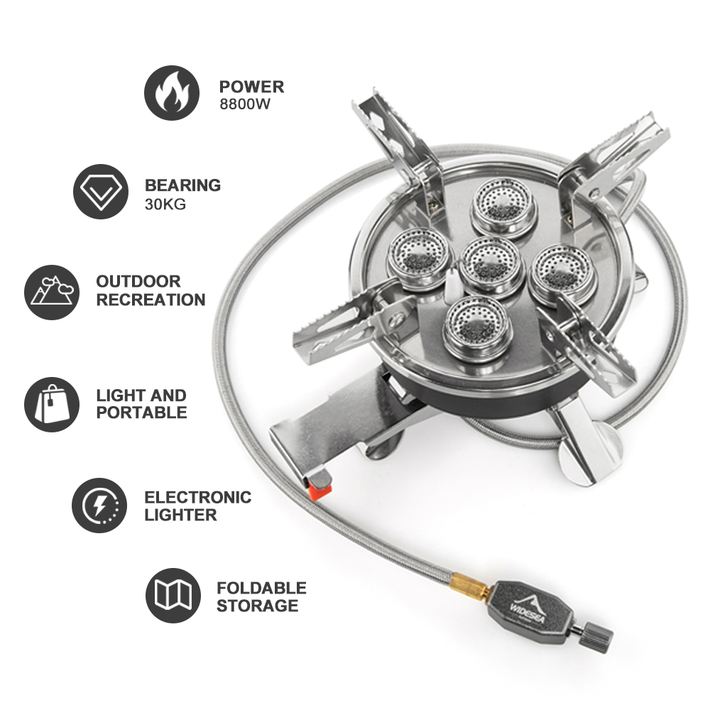 Widesea Camping 5in1 Gas Stove - Outdoor Kitchen Power Burner review and price